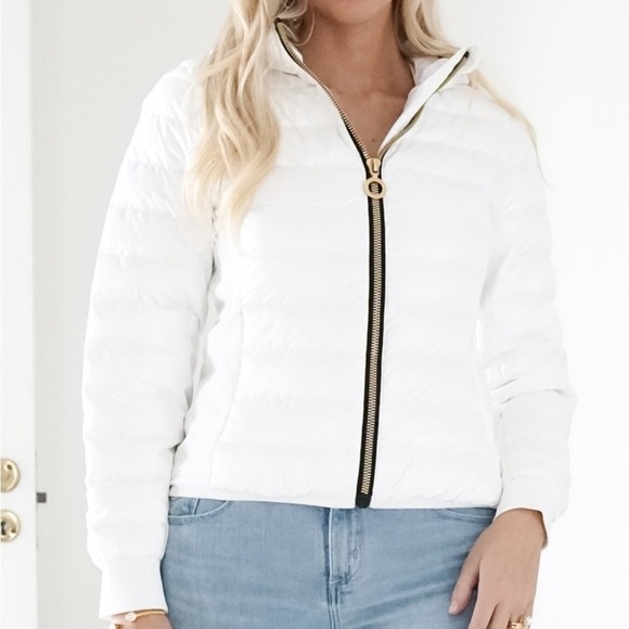New Goldbergh Nadia down padded slim jacket in white US sz 14 - Picture 1 of 9
